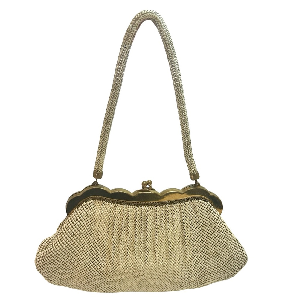 Chic Vintage Whiting & Davis Mesh Evening Handbag with Chain Strap